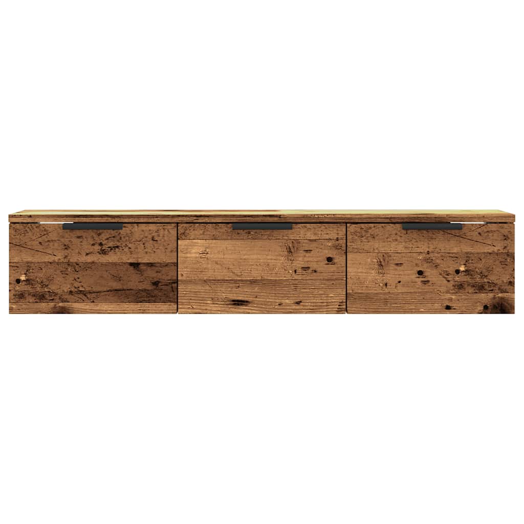 vidaXL Meuble mural en aggloméré aspect bois de récupération 102x30x20 cm