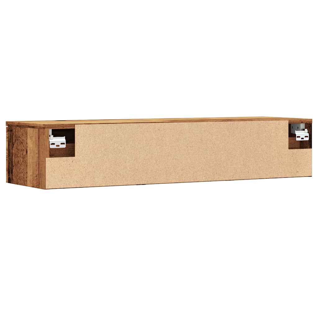 vidaXL Meuble mural en aggloméré aspect bois de récupération 102x30x20 cm