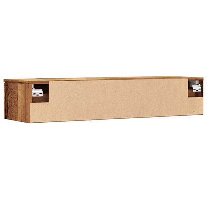 vidaXL Meuble mural en aggloméré aspect bois de récupération 102x30x20 cm