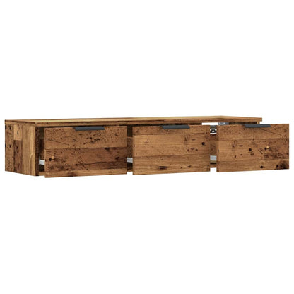 vidaXL Meuble mural en aggloméré aspect bois de récupération 102x30x20 cm