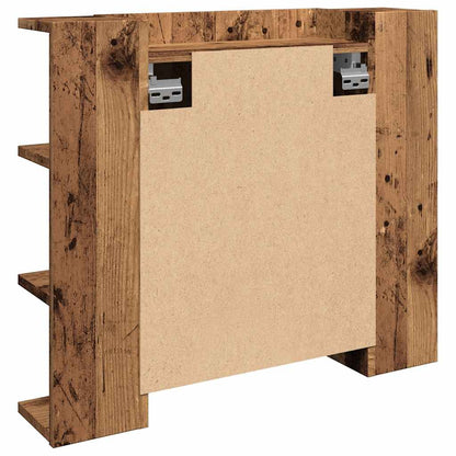 vidaXL Spiegelschrank mit LED Altholz 70x16,5x60 cm