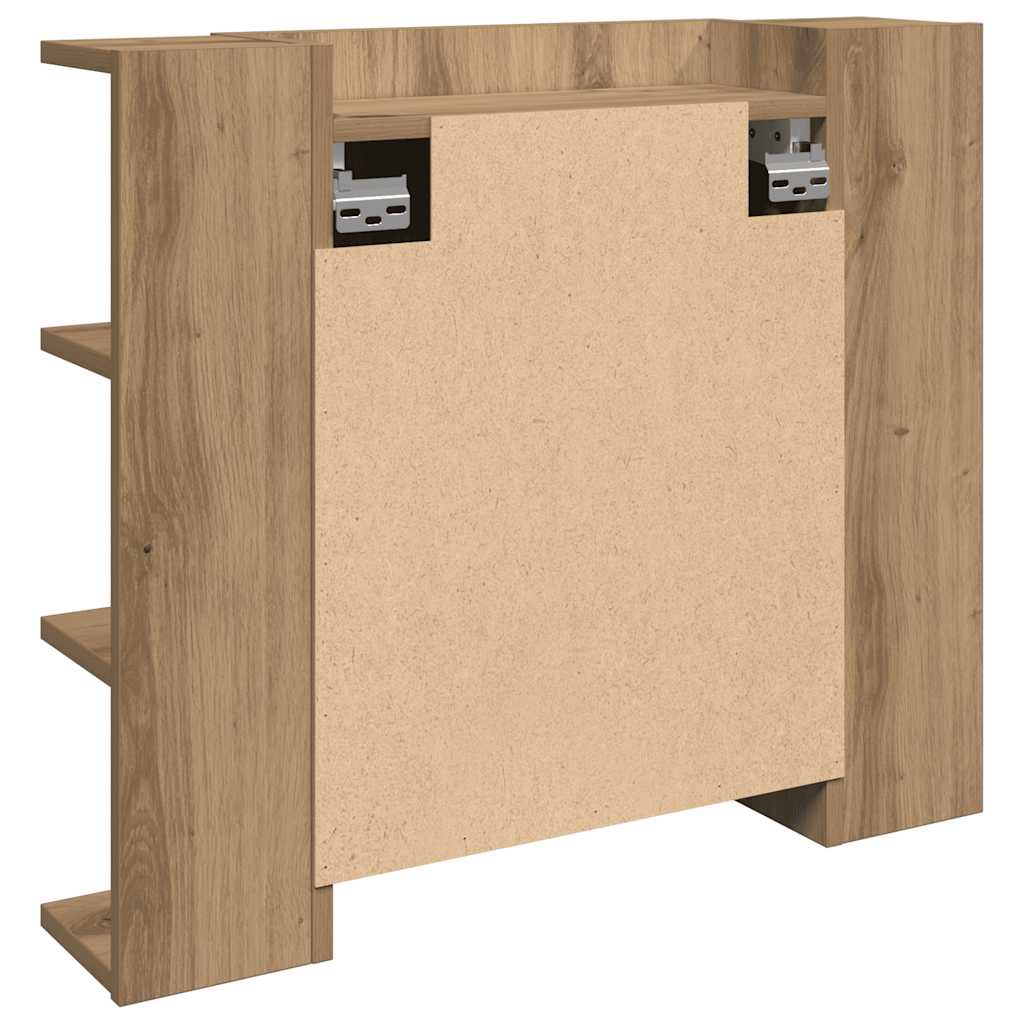 vidaXL Spiegelschrank mit LED Artisan Eichen-Optik 70x16,5x60 cm