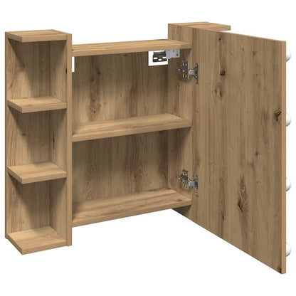 vidaXL Spiegelschrank mit LED Artisan Eichen-Optik 70x16,5x60 cm