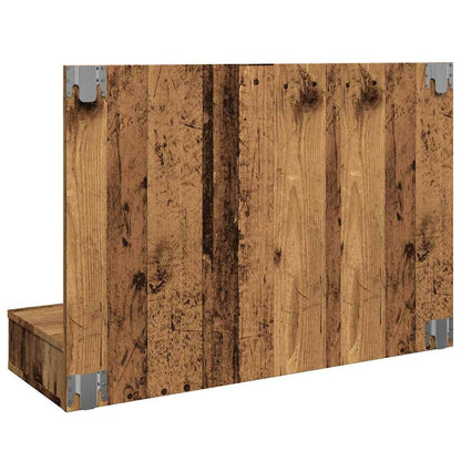 vidaXL Spiegelschrank mit LED Altholz 90x31,5x62 cm