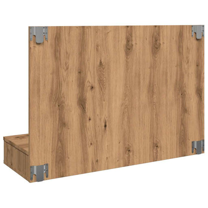 vidaXL Spiegelschrank mit LED Artisan-Eiche 90 x 31,5 x 62 cm