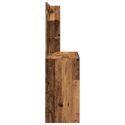 Schminktisch mit Spiegel Altholz-Optik 74,5x40x141 cm