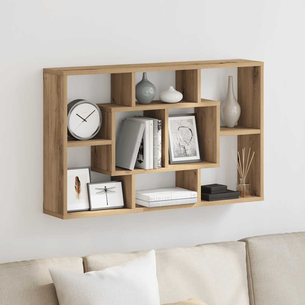 vidaXL Wandregal Artisan-Eiche 85 x 16 x 52,5 cm Holzwerkstoff