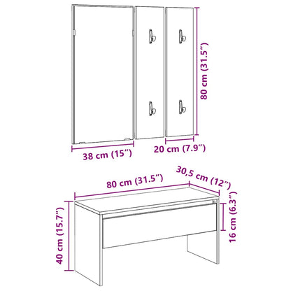 Garderoben-Set Artisan-Eiche Holzwerkstoff
