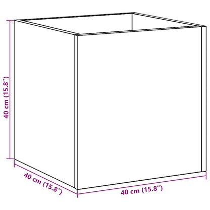 Pflanzgefäß Artisan-Eiche 40x40x40 cm Holzwerkstoff