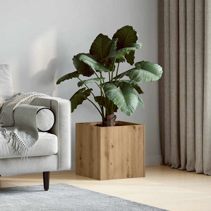 Pflanzgefäß Artisan-Eiche 40x40x40 cm Holzwerkstoff