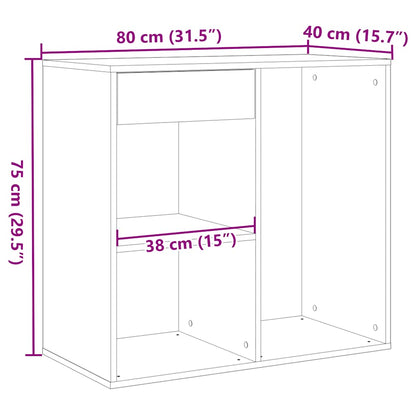 vidaXL Kosmetikschrank Altholz-Optik 80x40x75 cm Holzwerkstoff