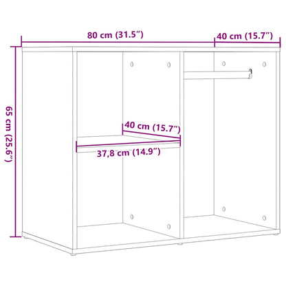 vidaXL Armoire dressing en bois de récupération 80x40x65 cm, bois d'ingénierie