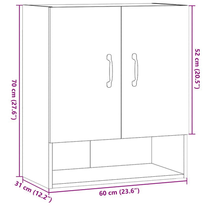 vidaXL Wandschrank Altholz-Optik 60x31x70 cm Holzwerkstoff