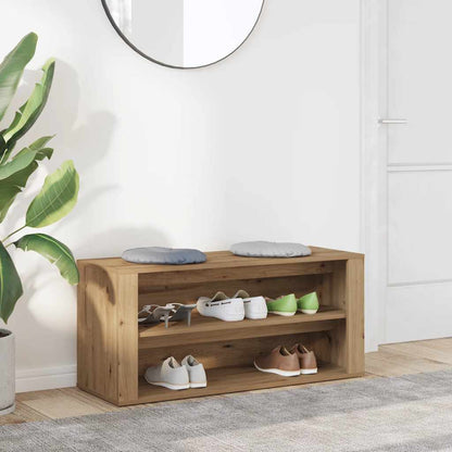 Schuhbank Artisan-Eiche 100x35x45 cm Holzwerkstoff