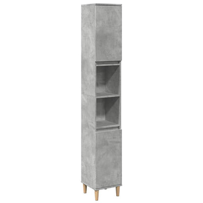 vidaXL Badschrank Betongrau 30x30x190 cm Holzwerkstoff