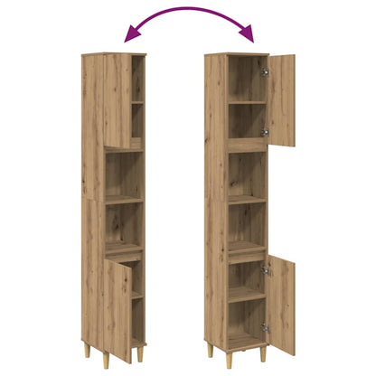 vidaXL Badschrank Artisan-Eiche 30x30x190 cm Holzwerkstoff