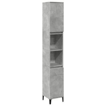 vidaXL Armoire de salle de bain gris béton 30x30x190 cm Aggloméré
