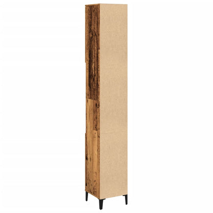 vidaXL Badschrank Altholz-Optik 30x30x190 cm Holzwerkstoff
