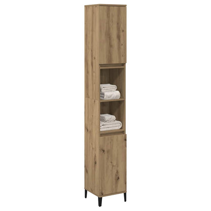 vidaXL Meuble de salle de bain chêne artisan 30x30x190 cm bois d'ingénierie