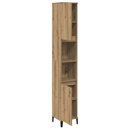 vidaXL Meuble de salle de bain chêne artisan 30x30x190 cm bois d'ingénierie