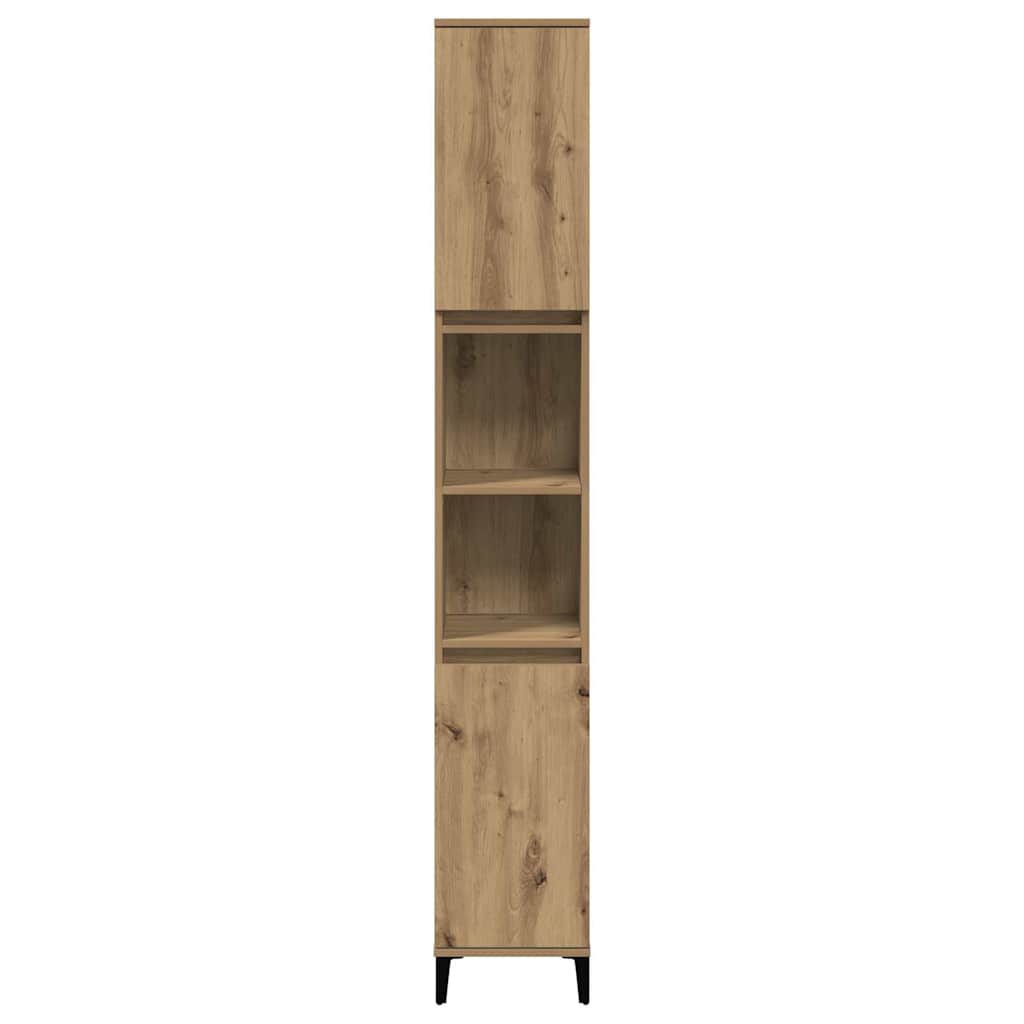 vidaXL Meuble de salle de bain chêne artisan 30x30x190 cm bois d'ingénierie