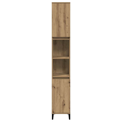 vidaXL Meuble de salle de bain chêne artisan 30x30x190 cm bois d'ingénierie