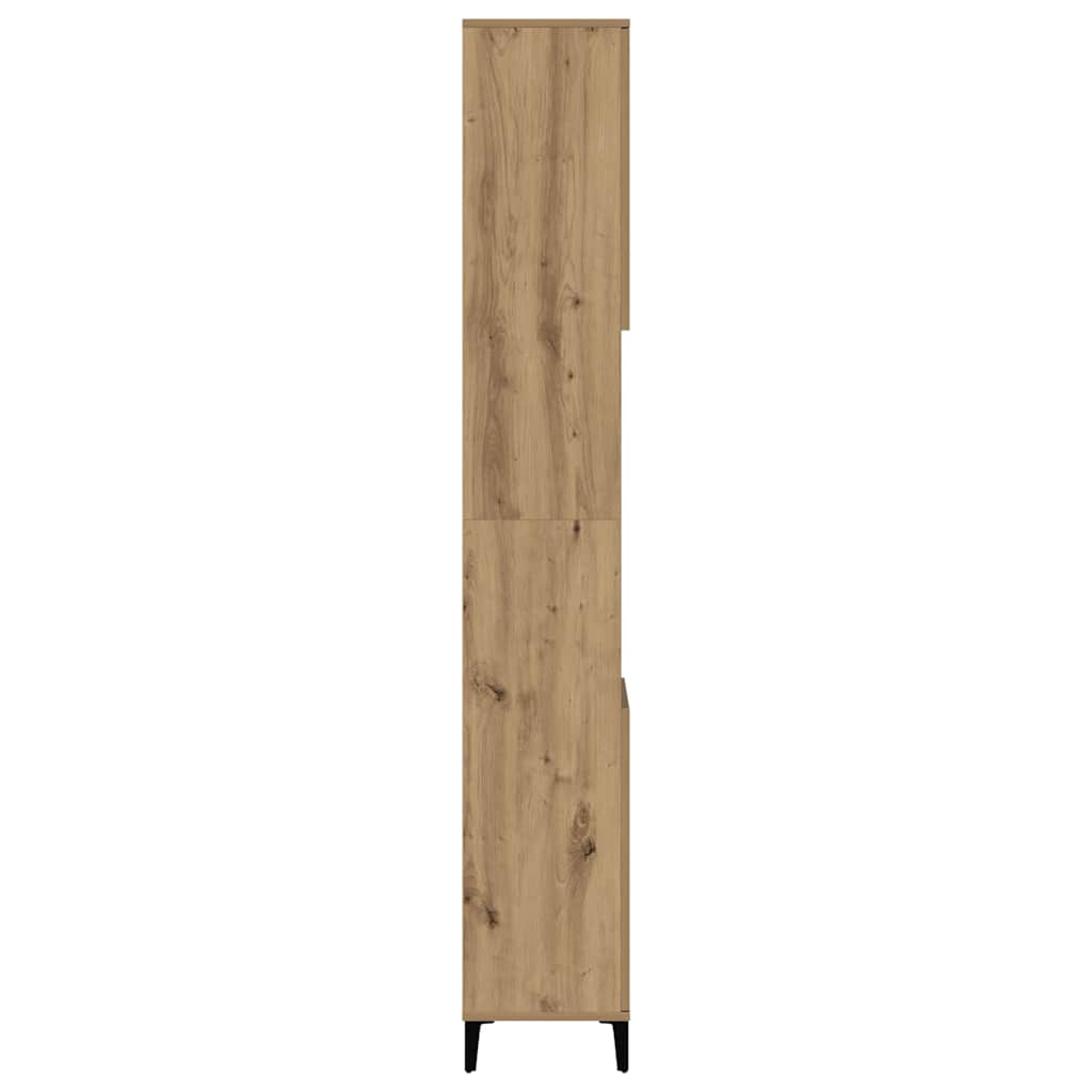 vidaXL Meuble de salle de bain chêne artisan 30x30x190 cm bois d'ingénierie