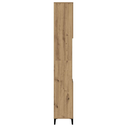 vidaXL Meuble de salle de bain chêne artisan 30x30x190 cm bois d'ingénierie