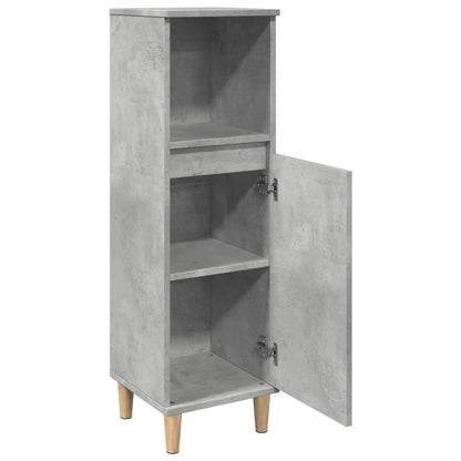 vidaXL Meuble de salle de bain gris béton 30x30x100 cm en bois d'ingénierie