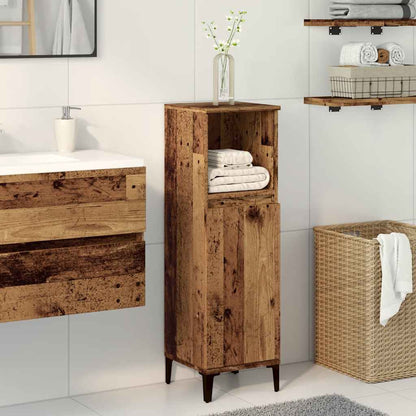 vidaXL Badschrank Altholz-Optik 30x30x100 cm Holzwerkstoff