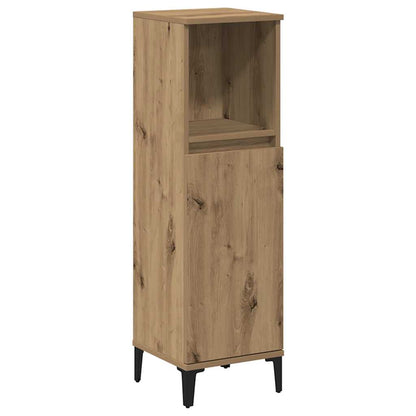 vidaXL Meuble de salle de bain chêne artisan 30x30x100 cm bois d'ingénierie
