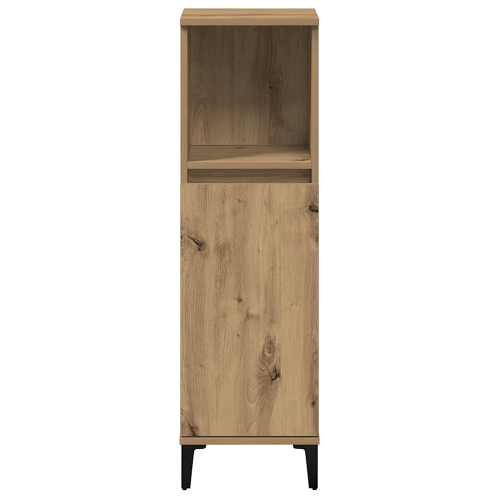 vidaXL Meuble de salle de bain chêne artisan 30x30x100 cm bois d'ingénierie