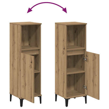 vidaXL Meuble de salle de bain chêne artisan 30x30x100 cm bois d'ingénierie