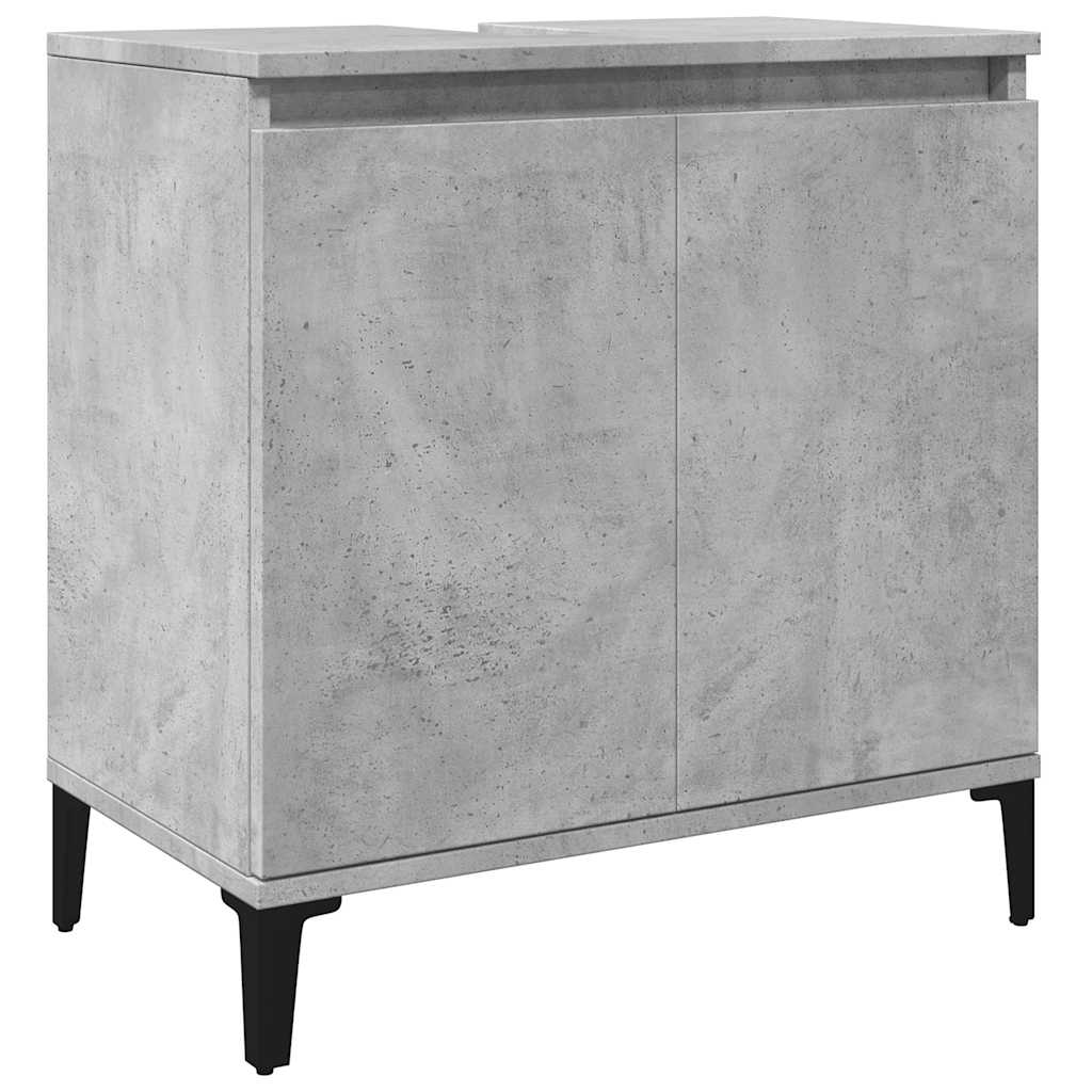 vidaXL Meuble sous-lavabo gris béton 58x33x60 cm Bois d'ingénierie