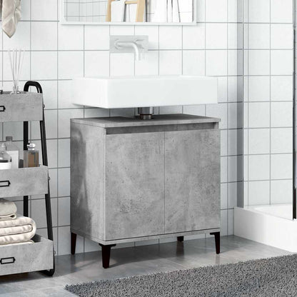 vidaXL Meuble sous-lavabo gris béton 58x33x60 cm Bois d'ingénierie
