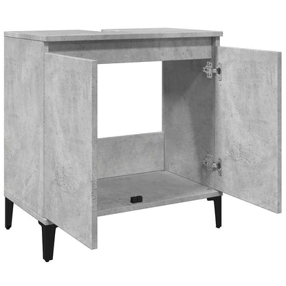 vidaXL Meuble sous-lavabo gris béton 58x33x60 cm Bois d'ingénierie