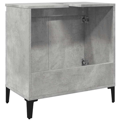 vidaXL Meuble sous-lavabo gris béton 58x33x60 cm Bois d'ingénierie