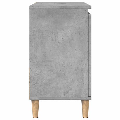vidaXL Waschbeckenunterschrank Betongrau 65x33x60 cm Holzwerkstoff