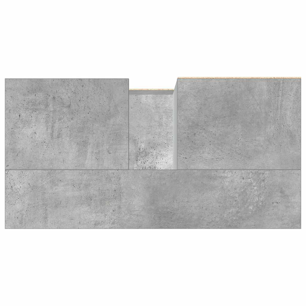 vidaXL Waschbeckenunterschrank Betongrau 65x33x60 cm Holzwerkstoff