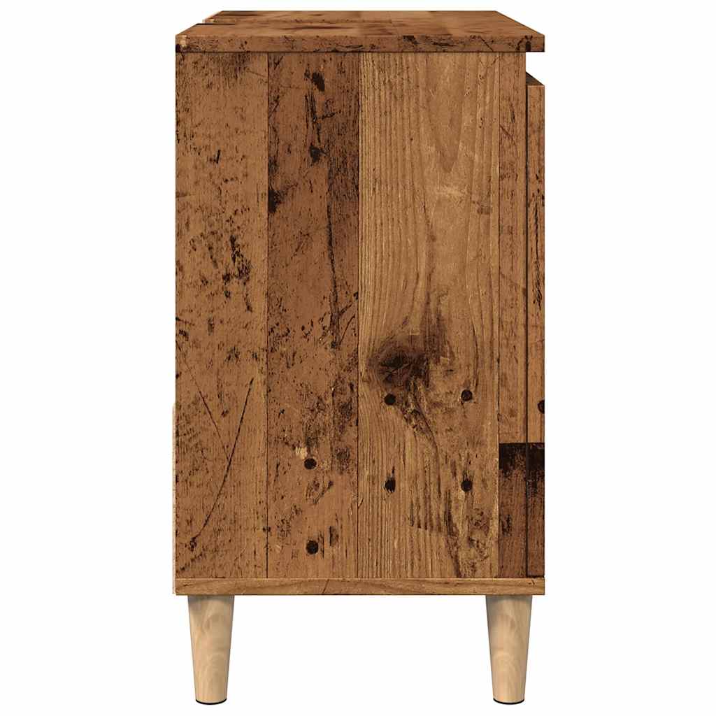 vidaXL Waschbeckenunterschrank Altholz-Optik 65x33x60 cm Holzwerkstoff