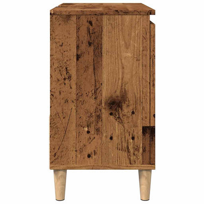 vidaXL Waschbeckenunterschrank Altholz-Optik 65x33x60 cm Holzwerkstoff