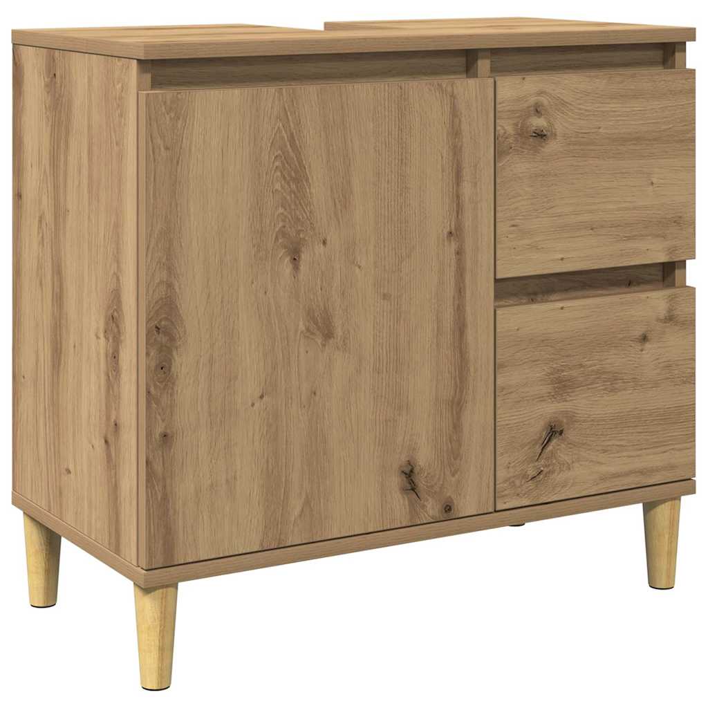 Meuble sous-vasque vidaXL chêne artisan 65x33x60 cm bois d'ingénierie