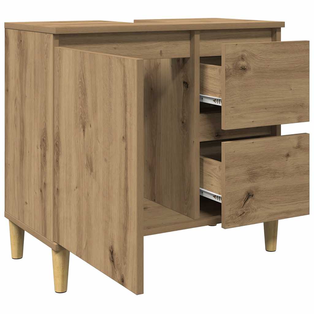 Meuble sous-vasque vidaXL chêne artisan 65x33x60 cm bois d'ingénierie