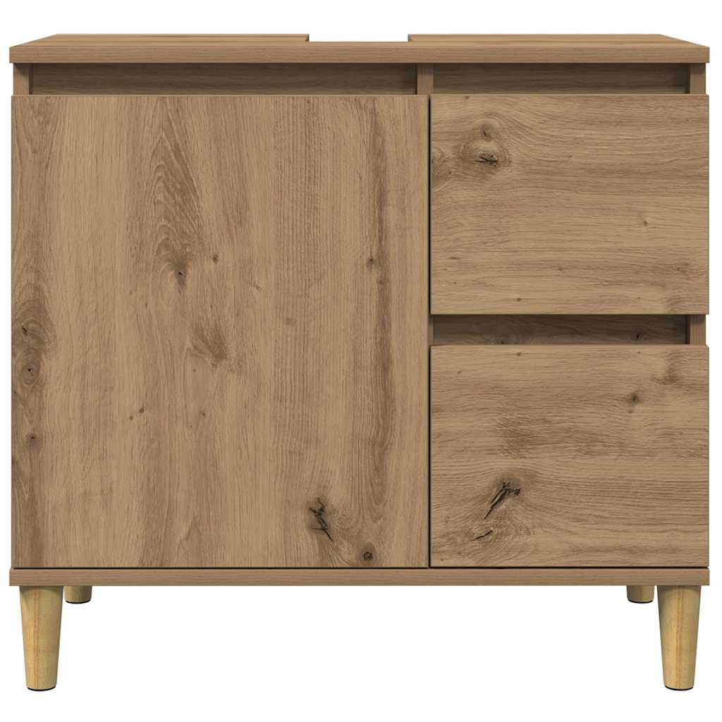 Meuble sous-vasque vidaXL chêne artisan 65x33x60 cm bois d'ingénierie