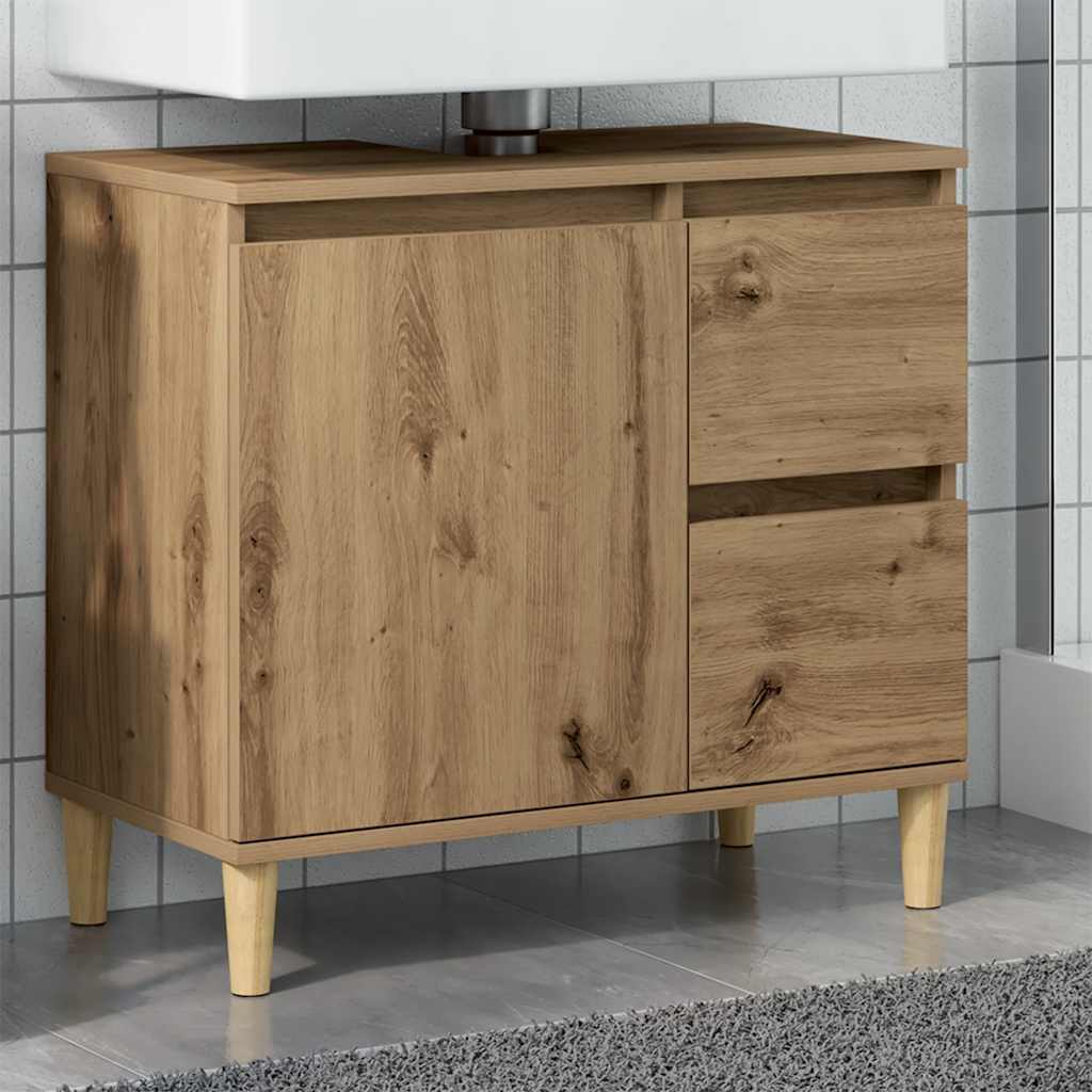Meuble sous-vasque vidaXL chêne artisan 65x33x60 cm bois d'ingénierie
