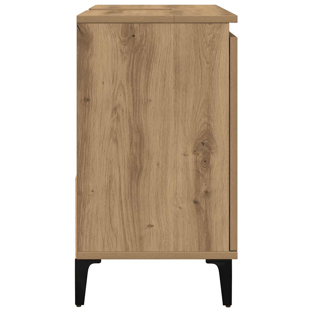vidaXL Waschbeckenunterschrank Artisan-Eiche 65x33x60 cm Holzwerkstoff
