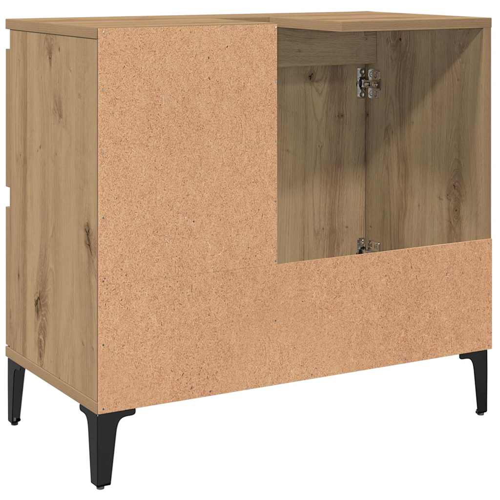 vidaXL Waschbeckenunterschrank Artisan-Eiche 65x33x60 cm Holzwerkstoff