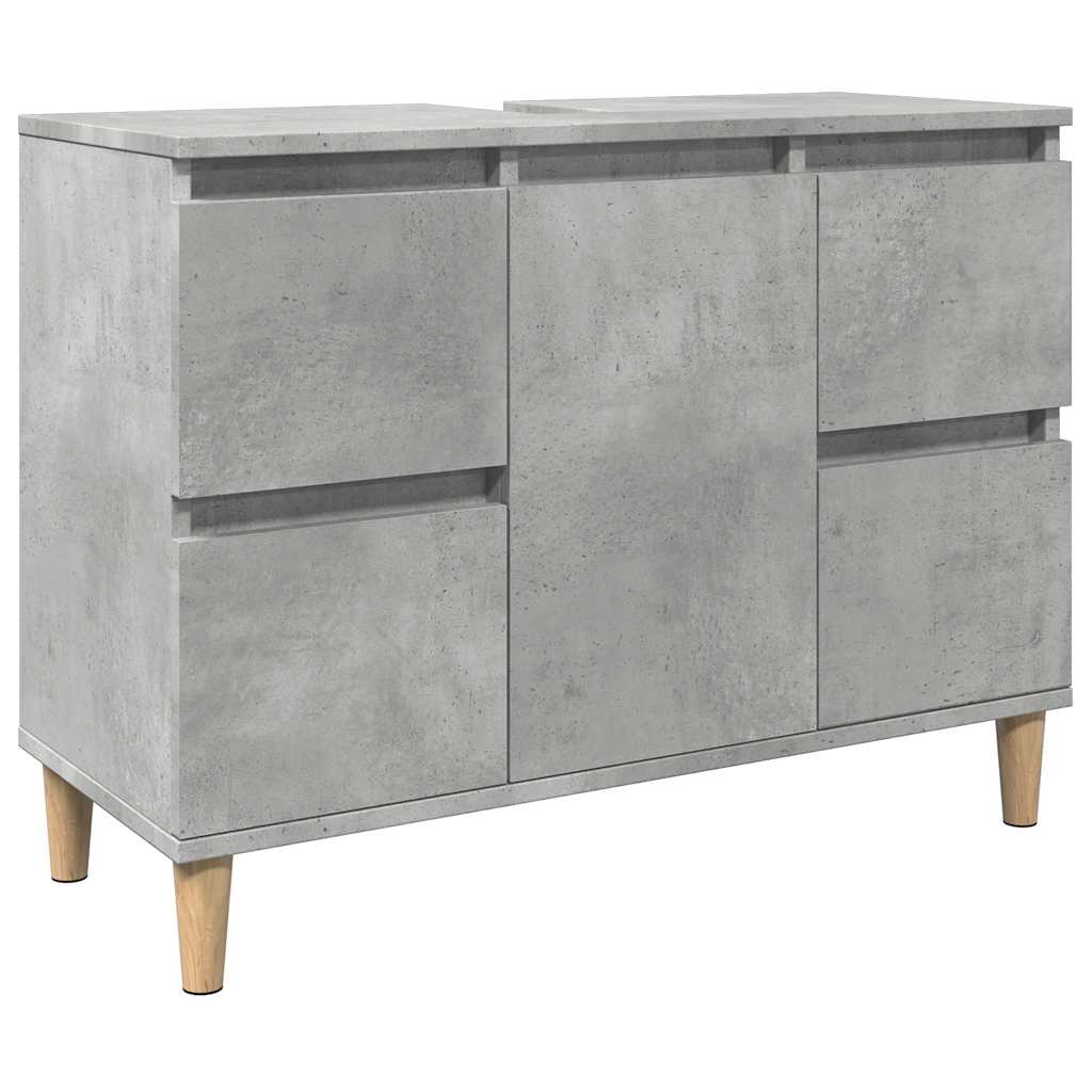 Meuble sous-vasque vidaXL gris béton 80x33x60 cm bois d'ingénierie