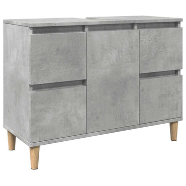 Meuble sous-vasque vidaXL gris béton 80x33x60 cm bois d'ingénierie