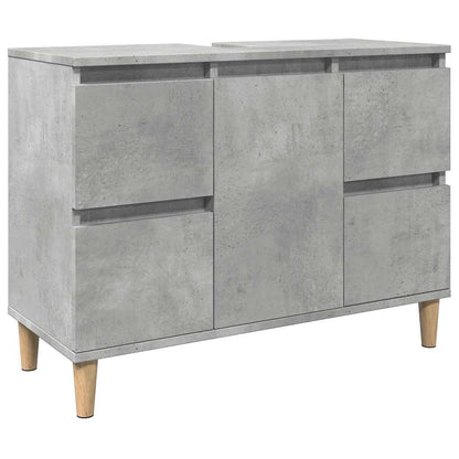 Meuble sous-vasque vidaXL gris béton 80x33x60 cm bois d'ingénierie